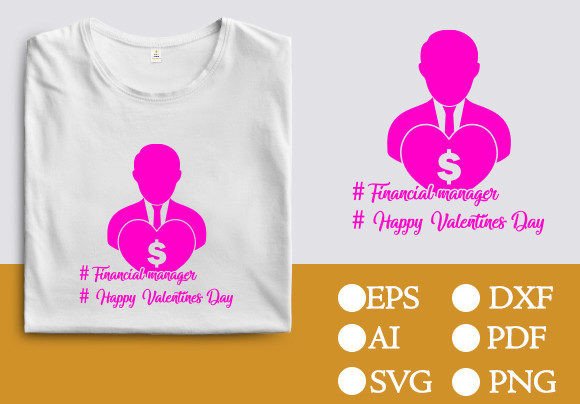 Financial Manager Valentine's Day Design Graphics