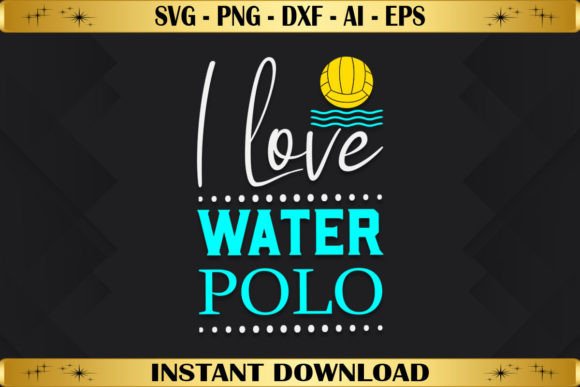 I Love Water Polo Graphics